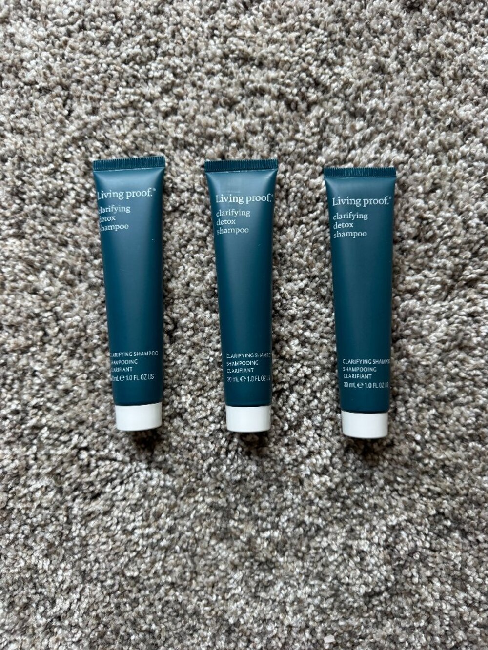 Living Proof Clarifying Detox Shampoo Travel Size Lot of 3 NEW